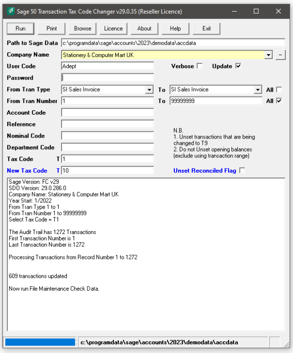 Change Sage Tax Codes Sage 50 Transaction Tax Code Changer